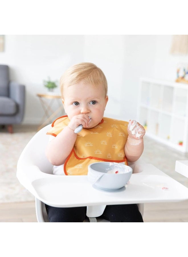 Bumkins Bibs for Girl or Boy, SuperBib Baby and Toddler for 6-24 Months, Essential Must Have for Eating, Feeding, Baby Led Weaning Supplies, Mess Saving Catch Food, Waterproof Fabric 3-pk Desert Boho