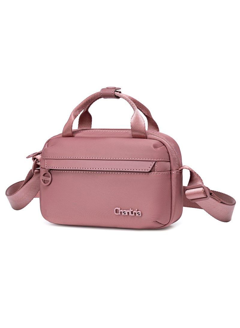 Premium Durable Lady’s Shoulder Bag Water Resistant Multifunctional Anti-Theft Sling Bag for Casual Travel Daily Out, CB00771-Nostalgia Rose