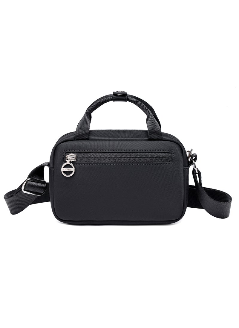 Premium Durable Lady’s Shoulder Bag Water Resistant Multifunctional Anti-Theft Sling Bag for Casual Travel Daily Out, CB00771-Black
