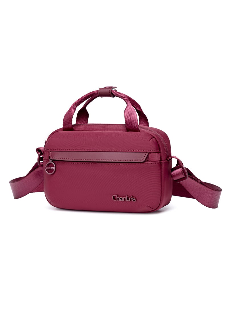 Premium Durable Lady’s Shoulder Bag Water Resistant Multifunctional Anti-Theft Sling Bag for Casual Travel Daily Out, CB00771-Burgundy