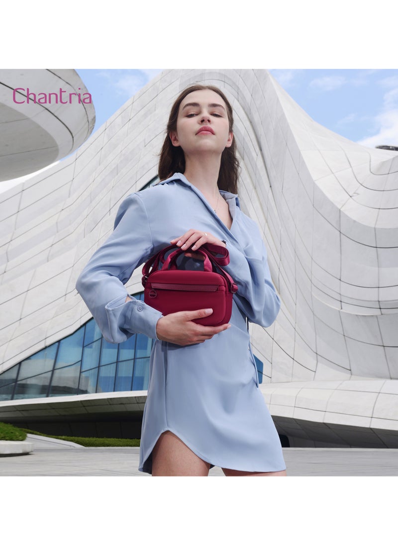 Premium Durable Lady’s Shoulder Bag Water Resistant Multifunctional Anti-Theft Sling Bag for Casual Travel Daily Out, CB00771-Burgundy