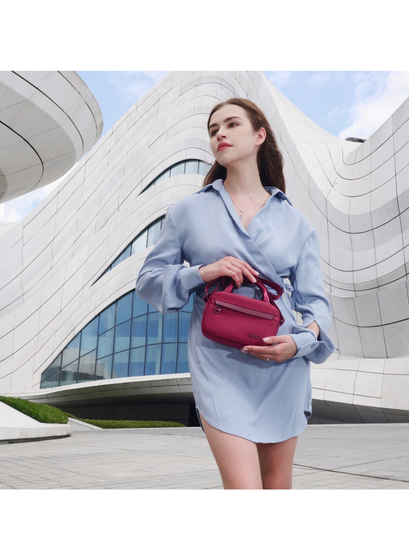 Premium Durable Lady’s Shoulder Bag Water Resistant Multifunctional Anti-Theft Sling Bag for Casual Travel Daily Out, CB00771-Burgundy