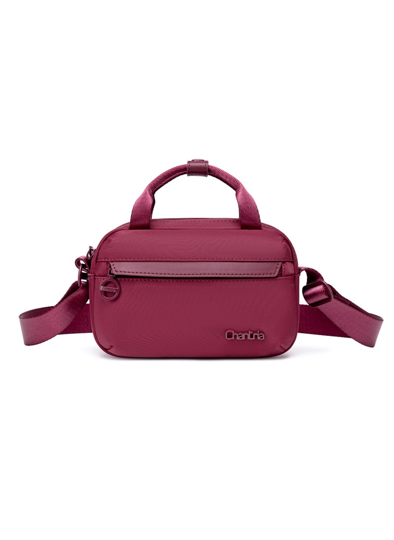 Premium Durable Lady’s Shoulder Bag Water Resistant Multifunctional Anti-Theft Sling Bag for Casual Travel Daily Out, CB00771-Burgundy