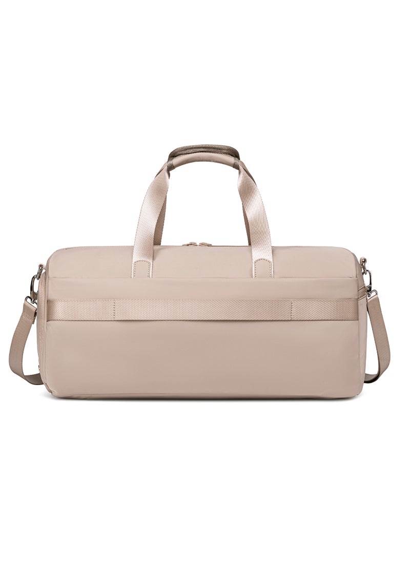 21L Premium Gym Bag Water Resistant Duffel Bag with Shoe Compartment and Detachable Shoulder Straps for Women, CB00777-Khaki