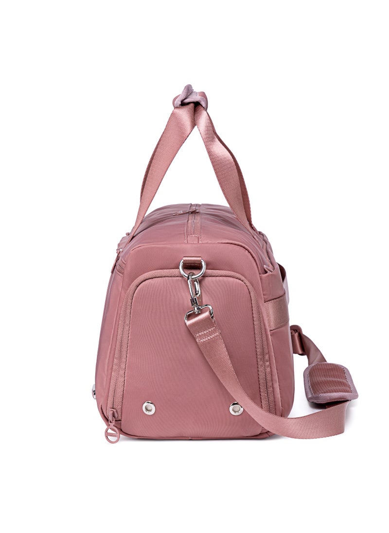 21L Premium Gym Bag Water Resistant Duffel Bag with Shoe Compartment and Detachable Shoulder Straps for Women, CB00777-Nostalgia Rose
