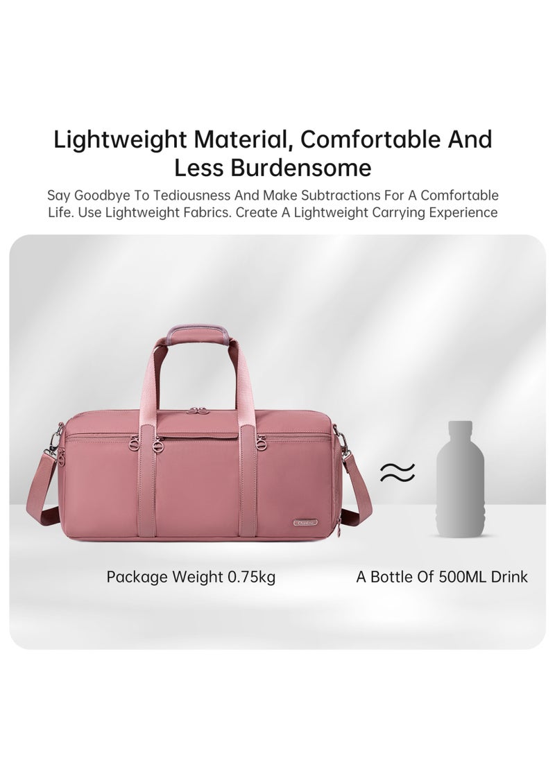 21L Premium Gym Bag Water Resistant Duffel Bag with Shoe Compartment and Detachable Shoulder Straps for Women, CB00777-Nostalgia Rose