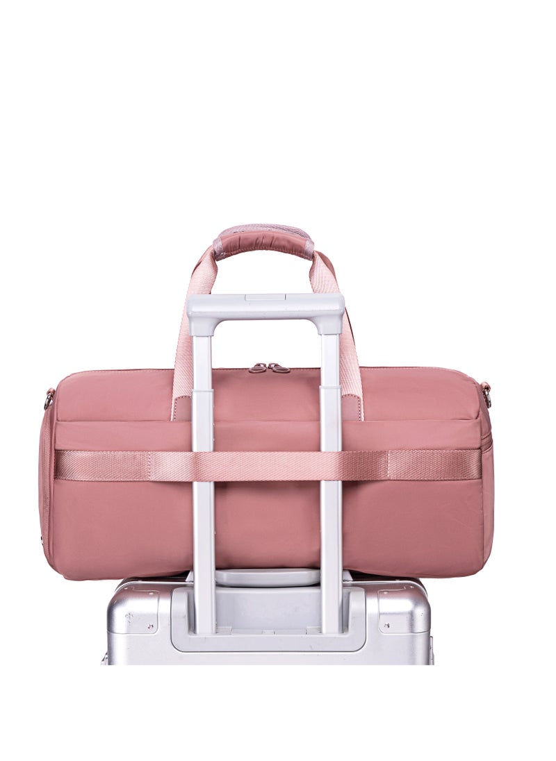 21L Premium Gym Bag Water Resistant Duffel Bag with Shoe Compartment and Detachable Shoulder Straps for Women, CB00777-Nostalgia Rose