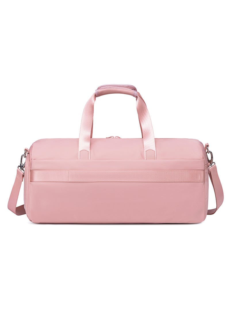 21L Premium Gym Bag Water Resistant Duffel Bag with Shoe Compartment and Detachable Shoulder Straps for Women, CB00777-Pink