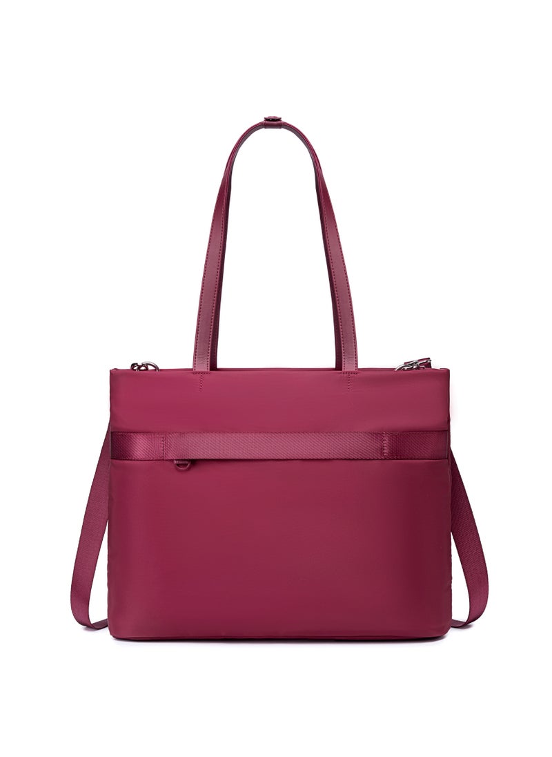 Premium Lightweight Laptop Hand Bag for Women Water Resistant Multifunctional Laptop Sling Bag with Multiple Pockets for Casual/Work/College/ School, CB00789-Burgundy