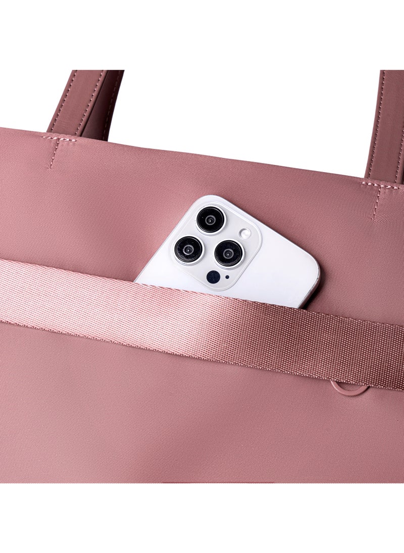 Premium Lightweight Laptop Hand Bag for Women Water Resistant Multifunctional Laptop Sling Bag with Multiple Pockets for Casual/Work/College/ School, CB00789-Nostalgia Rose