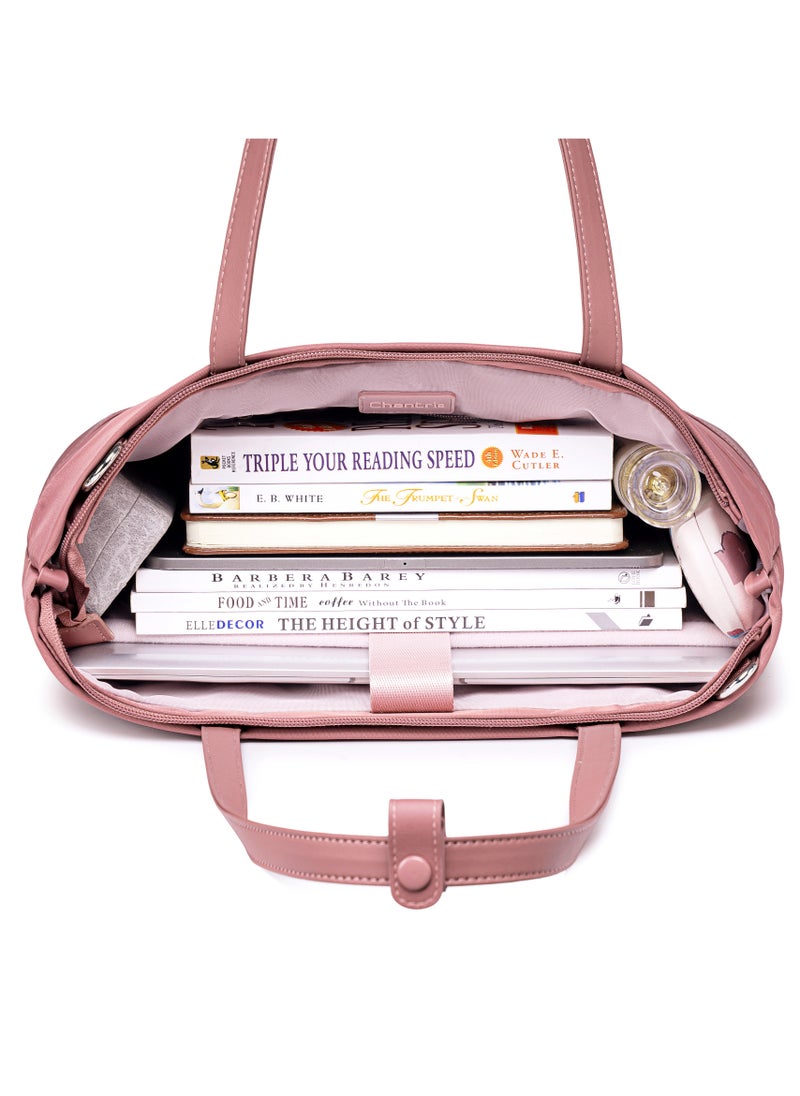 Premium Lightweight Laptop Hand Bag for Women Water Resistant Multifunctional Laptop Sling Bag with Multiple Pockets for Casual/Work/College/ School, CB00789-Nostalgia Rose