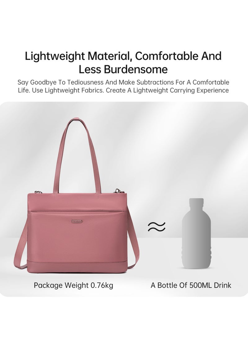 Premium Lightweight Laptop Hand Bag for Women Water Resistant Multifunctional Laptop Sling Bag with Multiple Pockets for Casual/Work/College/ School, CB00789-Nostalgia Rose