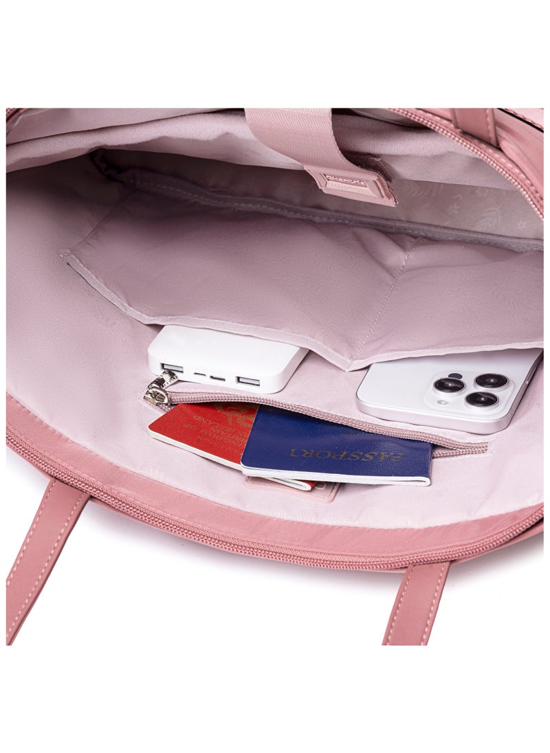Premium Lightweight Laptop Hand Bag for Women Water Resistant Multifunctional Laptop Sling Bag with Multiple Pockets for Casual/Work/College/ School, CB00789-Nostalgia Rose