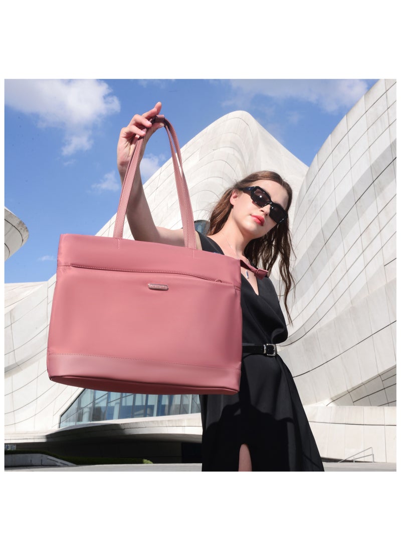 Premium Lightweight Laptop Hand Bag for Women Water Resistant Multifunctional Laptop Sling Bag with Multiple Pockets for Casual/Work/College/ School, CB00789-Nostalgia Rose