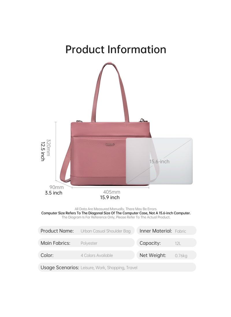 Premium Lightweight Laptop Hand Bag for Women Water Resistant Multifunctional Laptop Sling Bag with Multiple Pockets for Casual/Work/College/ School, CB00789-Khaki