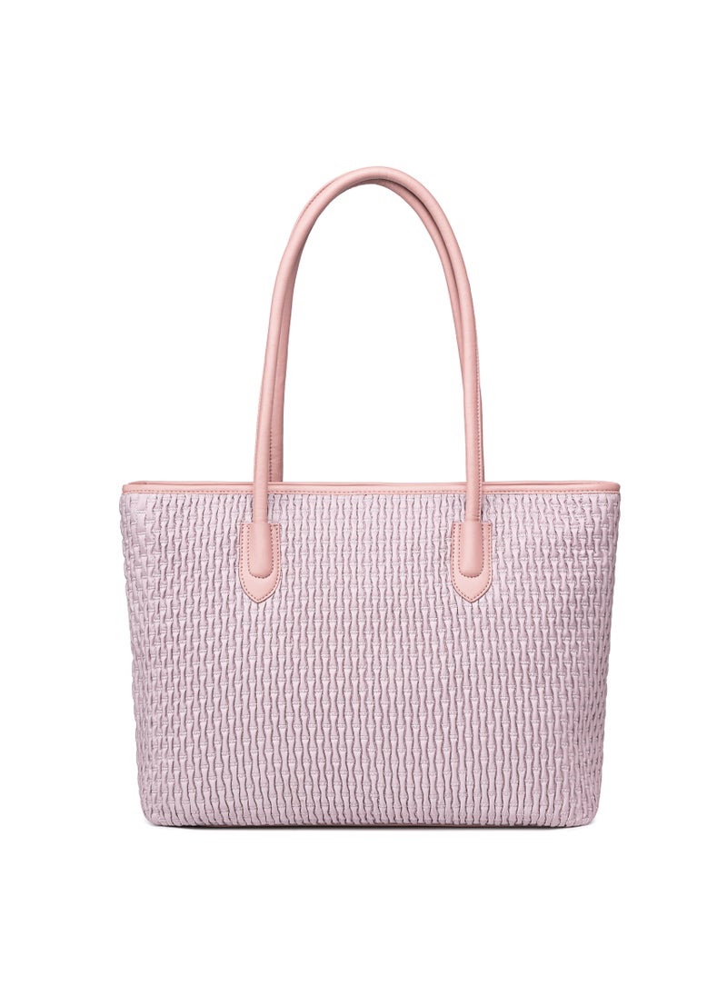 Premium Lightweight Tote Bag for Women Water Resistant Multifunctional Hand Bag with Separate Laptop and Tablet Compartment, CB00800-PINK