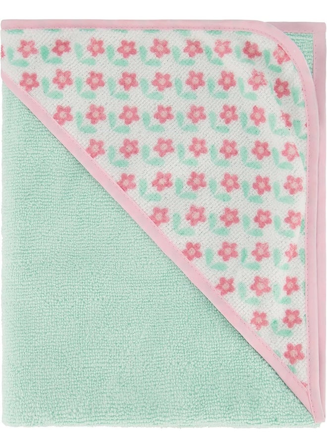 Cudlie Buttons & Stitches Baby Girl 3 Pack Rolled/Carded Hooded Towels In Bless This Baby Print