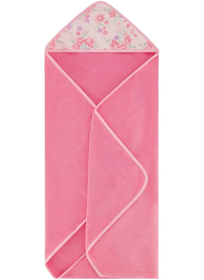 Cudlie Buttons & Stitches Baby Girl 3 Pack Rolled/Carded Hooded Towels In Bless This Baby Print