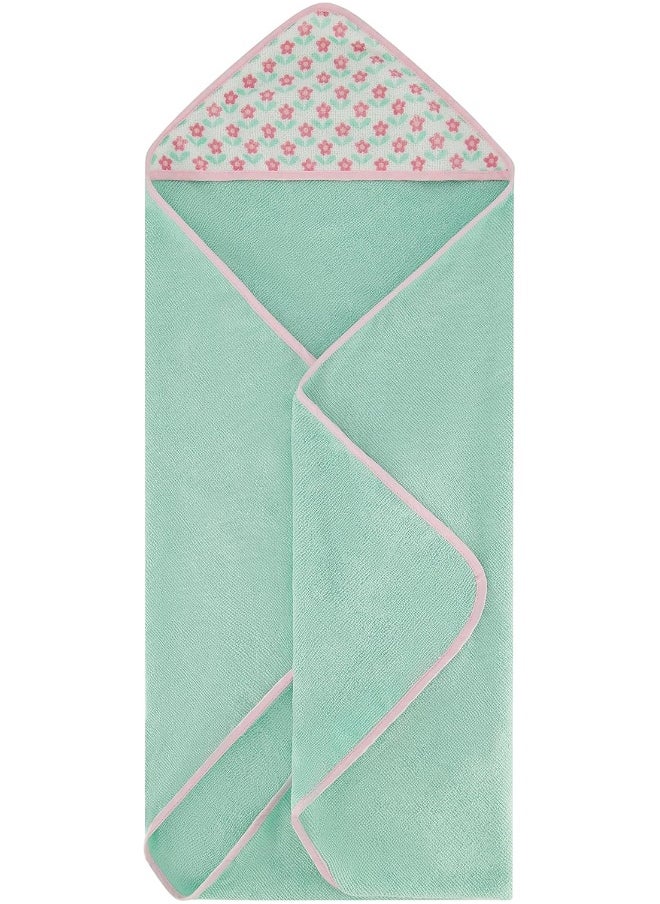 Cudlie Buttons & Stitches Baby Girl 3 Pack Rolled/Carded Hooded Towels In Bless This Baby Print