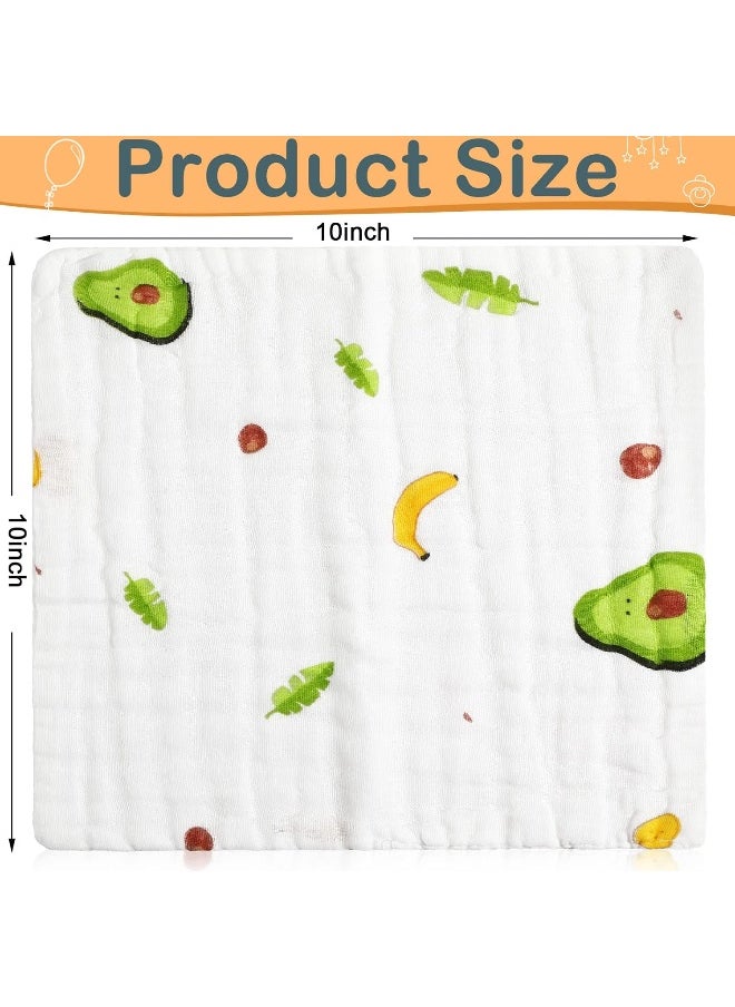 Chumia 20 Pack Baby Muslin Washcloths Cotton Face Towels 6 Layer Baby Wash Cloths with Sensitive Skin Baby Bath Towel Great for Baby Toddler Kids 10 x 10 Inch