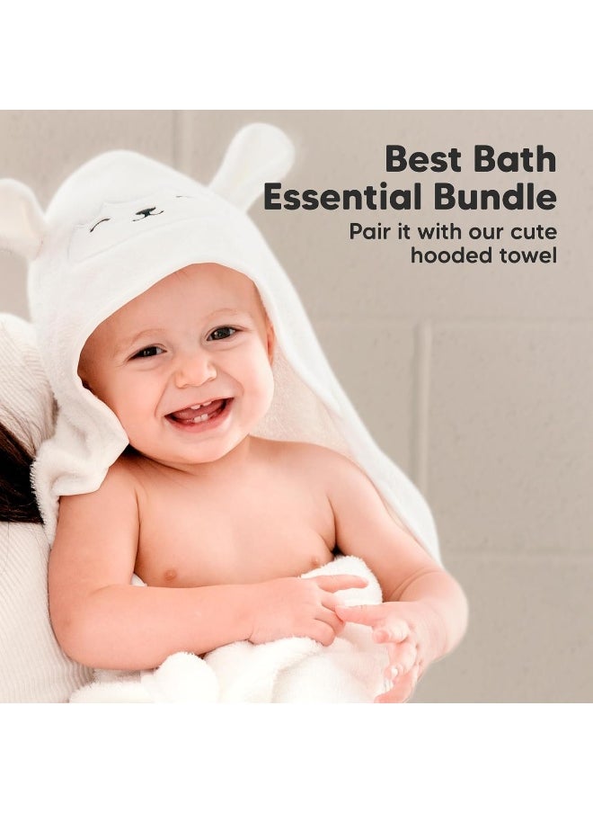 6-Pack Organic Baby Washcloths – Soft Bamboo Washcloth, Baby Wash Cloths, Baby Wash Cloth for Newborn, Kids, Baby Towels, Baby Bath Essentials, Face Towel, Face Cloths for Washing Face (Peachy)
