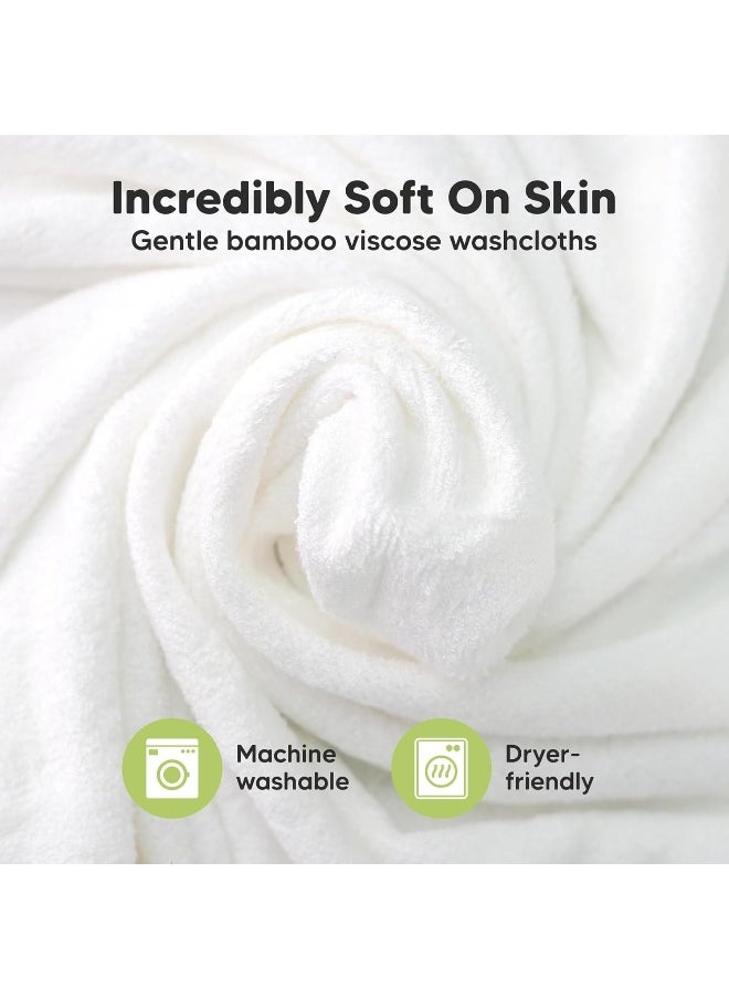 6-Pack Organic Baby Washcloths – Soft Bamboo Washcloth, Baby Wash Cloths, Baby Wash Cloth for Newborn, Kids, Baby Towels, Baby Bath Essentials, Face Towel, Face Cloths for Washing Face (Peachy)