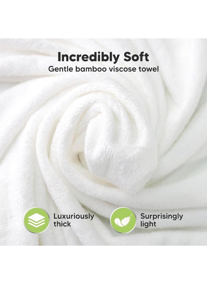 KeaBabies Baby Hooded Towel - Viscose Derived from Bamboo Toddler Bath Towel, Infant Towels, Large Hooded Towel, Organic Baby Towels with Hood for Girls, Babies, Newborn Boys (Hippo)