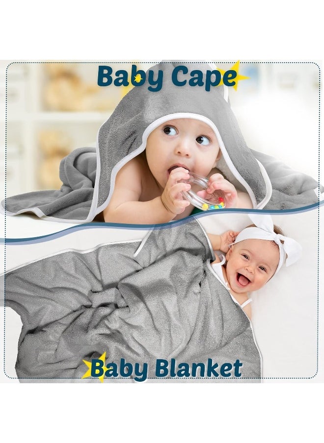 Chumia 6 Pack Baby Bath Towel Coral Fleece Soft Absorbent Newborn Hooded Towel for Kid 30 x 30 Inch Toddler Bath Blanket for Babies Infant Shower Gift