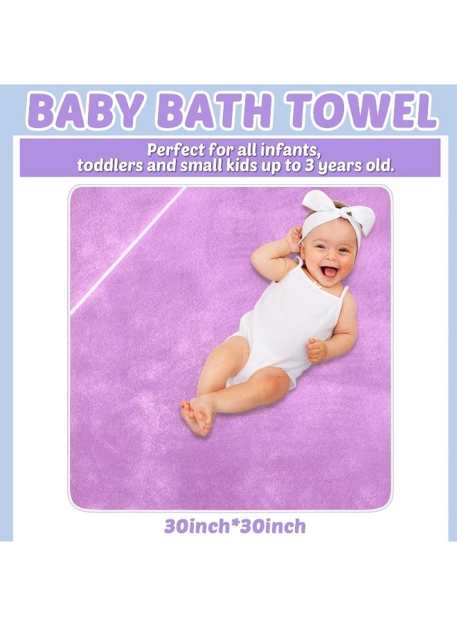 6 Pack Baby Bath Towel, Coral Fleece Soft Absorbent Newborn Hooded Towel for Kids