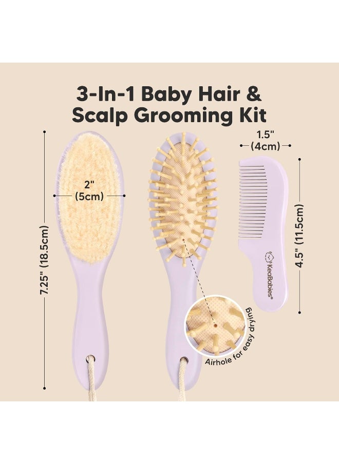 Baby Hair Brush and Comb Set for Newborn