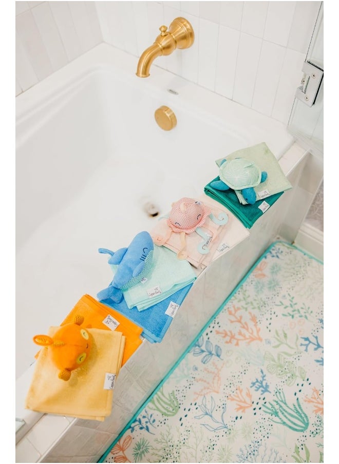 Copper Pearl 6 Ultra Soft Baby Bath Washcloths Premium Large Soft 'Skip' 11 x 11 Towels