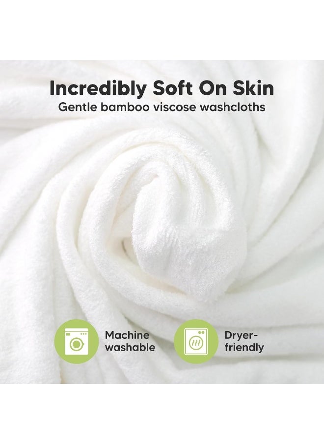 6-Pack Baby Washcloths - Soft Viscose Derived from Bamboo Washcloth, Baby Wash Cloths, Baby Wash Cloth for Newborn, Kids, Bath Baby Towels, Face Towel, Face Cloths for Washing Face(Pistachio)