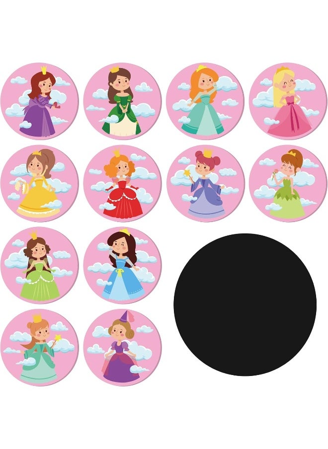 Geyee 24 Pcs Potty Training Stickers Potty You Pee on Toilet Reveal Stickers Chart Reusable Pee Decals Color Changing Seat Toilet Targets for Boys Girls Kids Training Use(Princess)