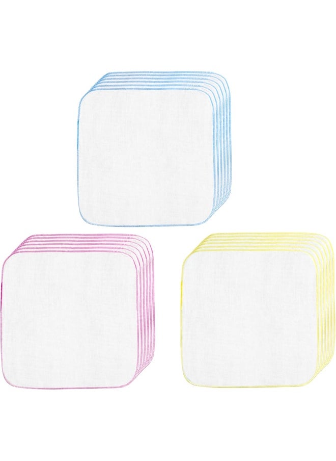 15 Pcs Baby Washcloths 2 Layer Gauz Soft Baby Bib Wash Face Muslin Washcloths Cotton Burp Cloth Gauze Handkerchief Gentle for Newborns Infants Toddlers