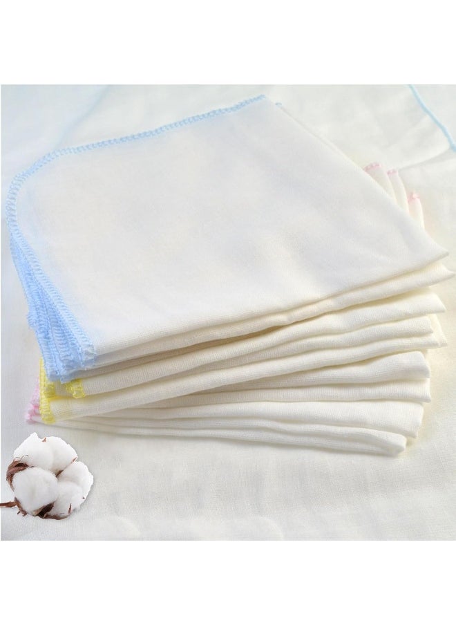 15 Pcs Baby Washcloths 2 Layer Gauz Soft Baby Bib Wash Face Muslin Washcloths Cotton Burp Cloth Gauze Handkerchief Gentle for Newborns Infants Toddlers