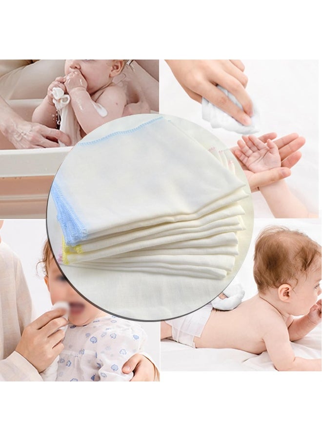 15 Pcs Baby Washcloths 2 Layer Gauz Soft Baby Bib Wash Face Muslin Washcloths Cotton Burp Cloth Gauze Handkerchief Gentle for Newborns Infants Toddlers