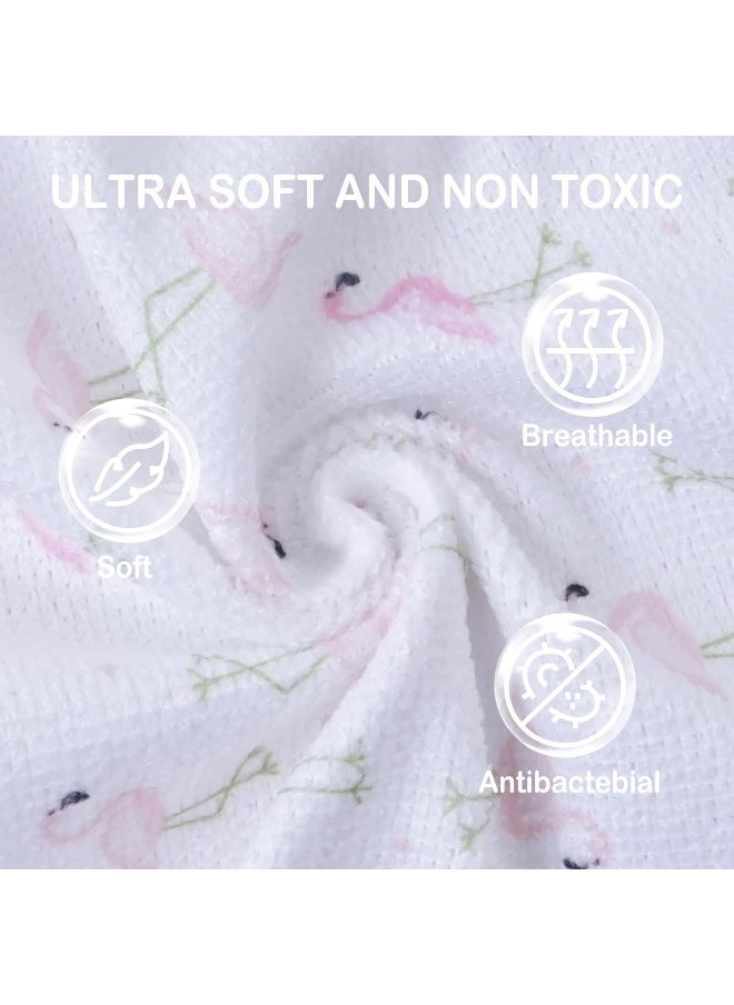 Baby Washcloths Set and Baby Bath Towels, Extra Soft and Ultra Absorbent, Great Gifts Pack for Newborn and Infants, 24 Pcs Pink