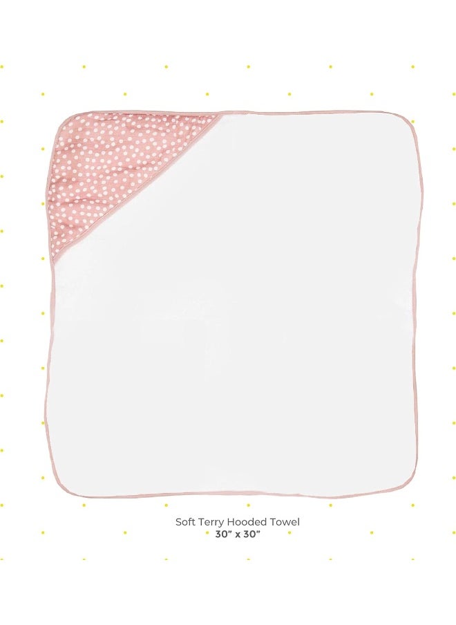 Spasilk Baby 2 Pack Soft Terry Towel with Muslin Printed Hood