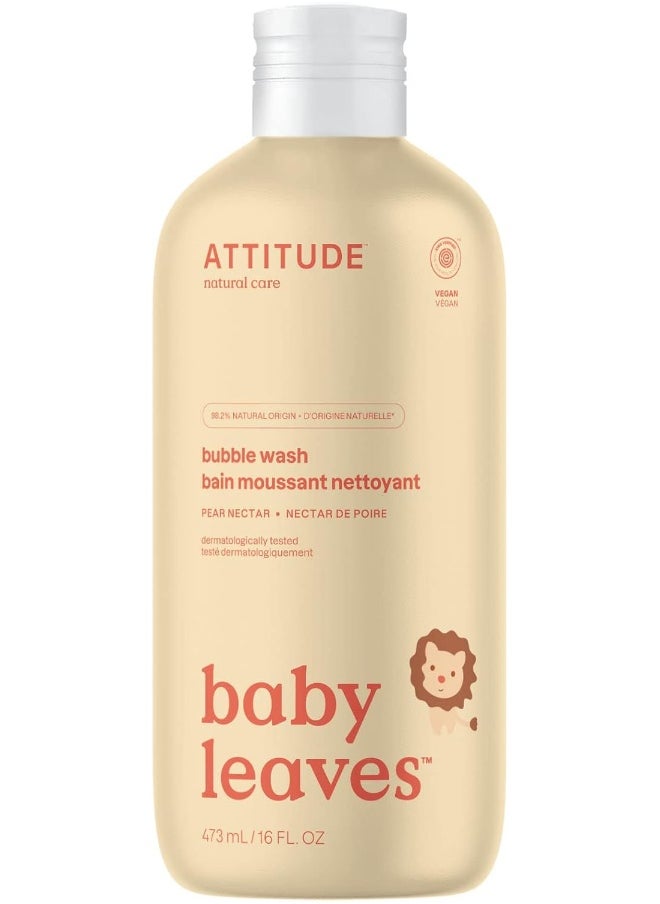 Attitude Baby Leaves Natural Bubble Wash - Pear Nectar - 473 ml