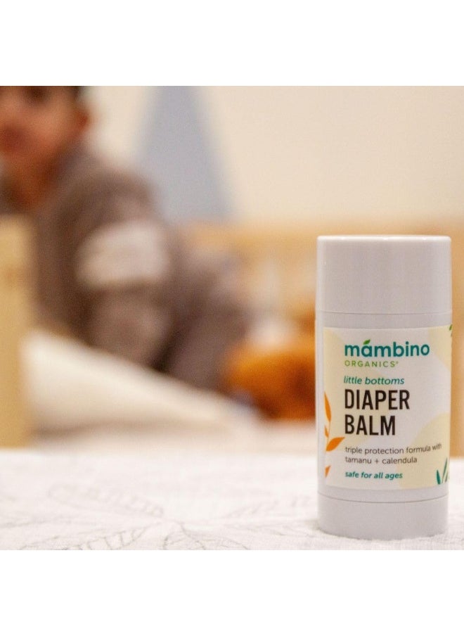 Mambino Organics Little Bottoms Diaper Balm, Calendula - Oatmeal, 0.63 Ounces (3 Pack)