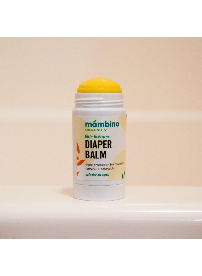 Mambino Organics Little Bottoms Diaper Balm, Calendula - Oatmeal, 0.63 Ounces (3 Pack)
