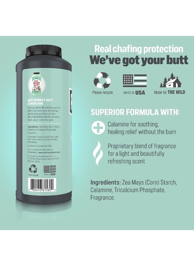Anti Monkey Butt Baby Powder, Cornstarch Baby Powder Prevents Diaper Rash, Talc-Free Hypoallergenic Formula with Calamine, Anti Chafing and Anti Itch, HSA/FSA Approved, 8 oz (Pack of 2)