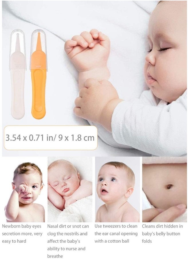 Onwon 4 Pieces Nose Cleaning Tweezers Safe and Effective Clip Care Ear Nose Navel Clean Tool Nipper Plier Pincet Forceps