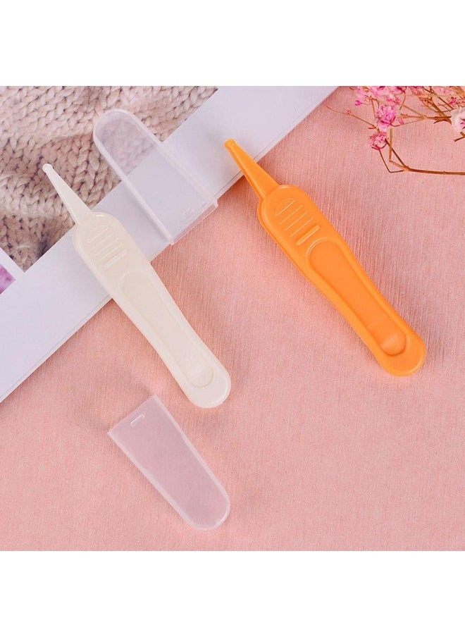 Onwon 4 Pieces Nose Cleaning Tweezers Safe and Effective Clip Care Ear Nose Navel Clean Tool Nipper Plier Pincet Forceps