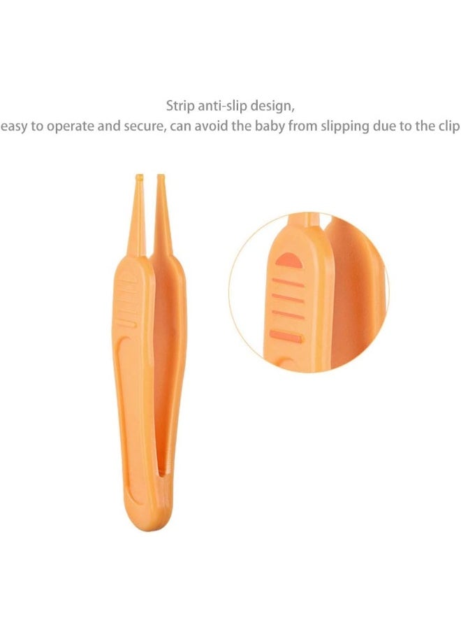 Onwon 4 Pieces Nose Cleaning Tweezers Safe and Effective Clip Care Ear Nose Navel Clean Tool Nipper Plier Pincet Forceps