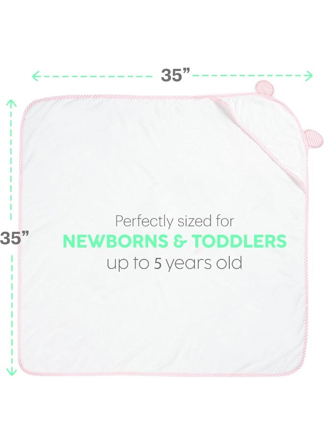 San Francisco Baby Silky Soft Towels, Bath Towel with Hood for Toddler, Infant & Newborn, Generously Sized and Absorbent Toddler Bath Towel for Boy Girl (35