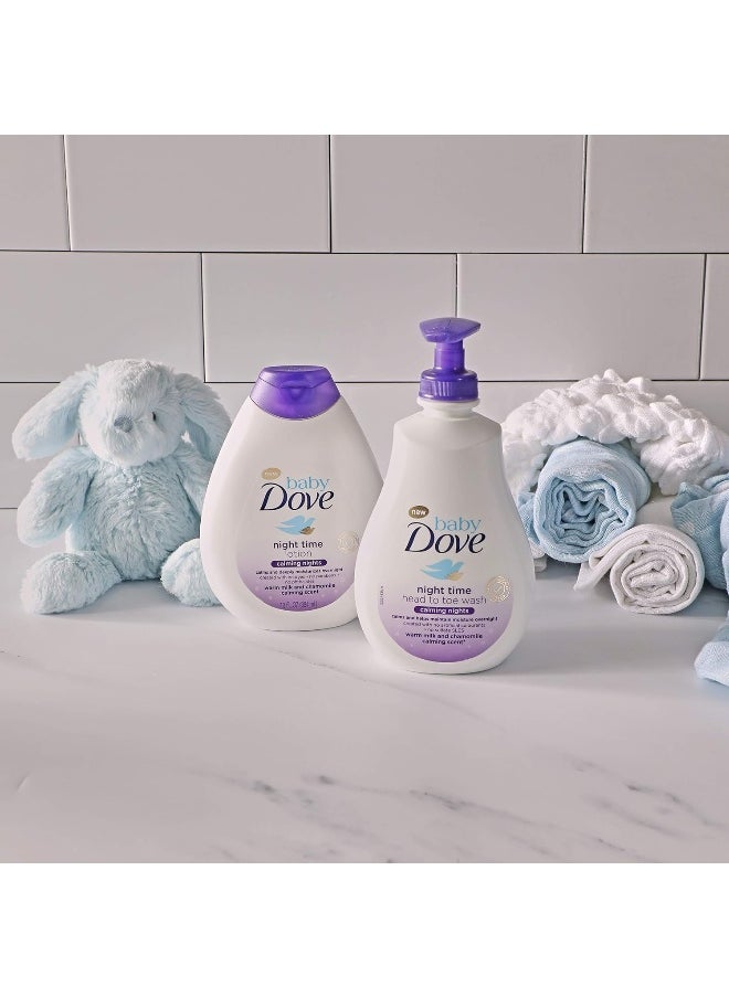 Baby Dove Calming Moisture Sensitive Skin Night Time Wash, 3 Pack Hypoallergenic and Tear-Free Bath Wash, Scented, Suitable for Newborns, 400 ml (3x 13.52 oz)
