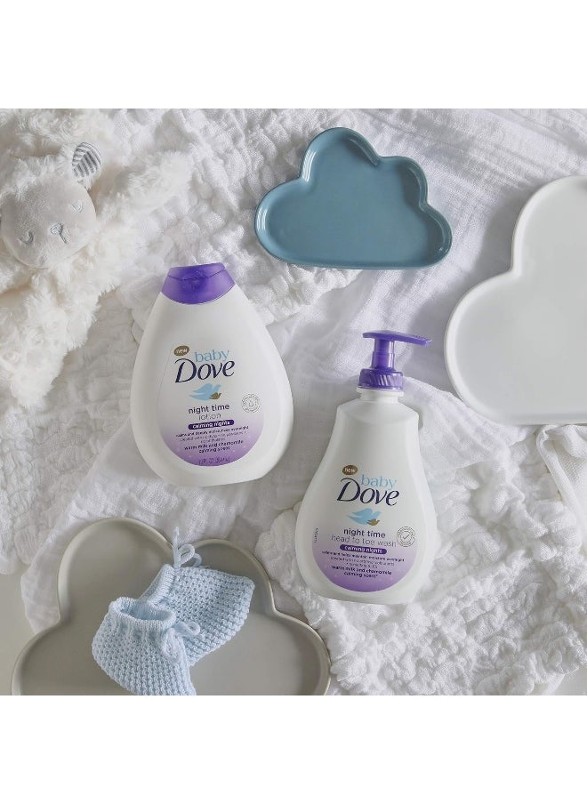Baby Dove Calming Moisture Sensitive Skin Night Time Wash, 3 Pack Hypoallergenic and Tear-Free Bath Wash, Scented, Suitable for Newborns, 400 ml (3x 13.52 oz)