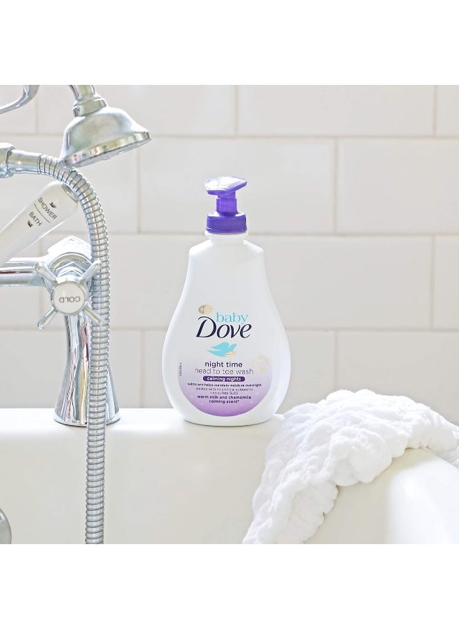 Baby Dove Calming Moisture Sensitive Skin Night Time Wash, 3 Pack Hypoallergenic and Tear-Free Bath Wash, Scented, Suitable for Newborns, 400 ml (3x 13.52 oz)