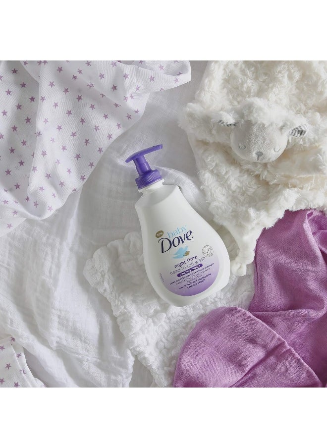 Baby Dove Calming Moisture Sensitive Skin Night Time Wash, 3 Pack Hypoallergenic and Tear-Free Bath Wash, Scented, Suitable for Newborns, 400 ml (3x 13.52 oz)
